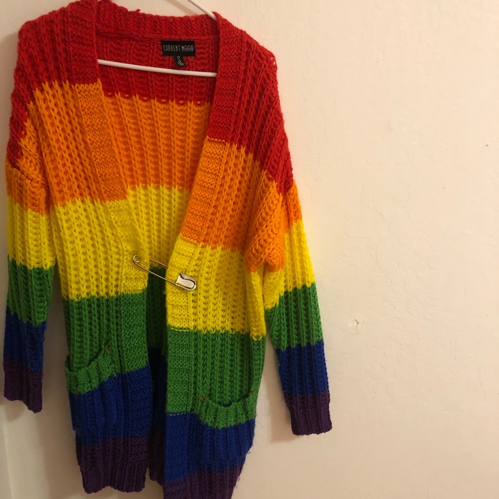 Current Mood Rainbow Cardigan